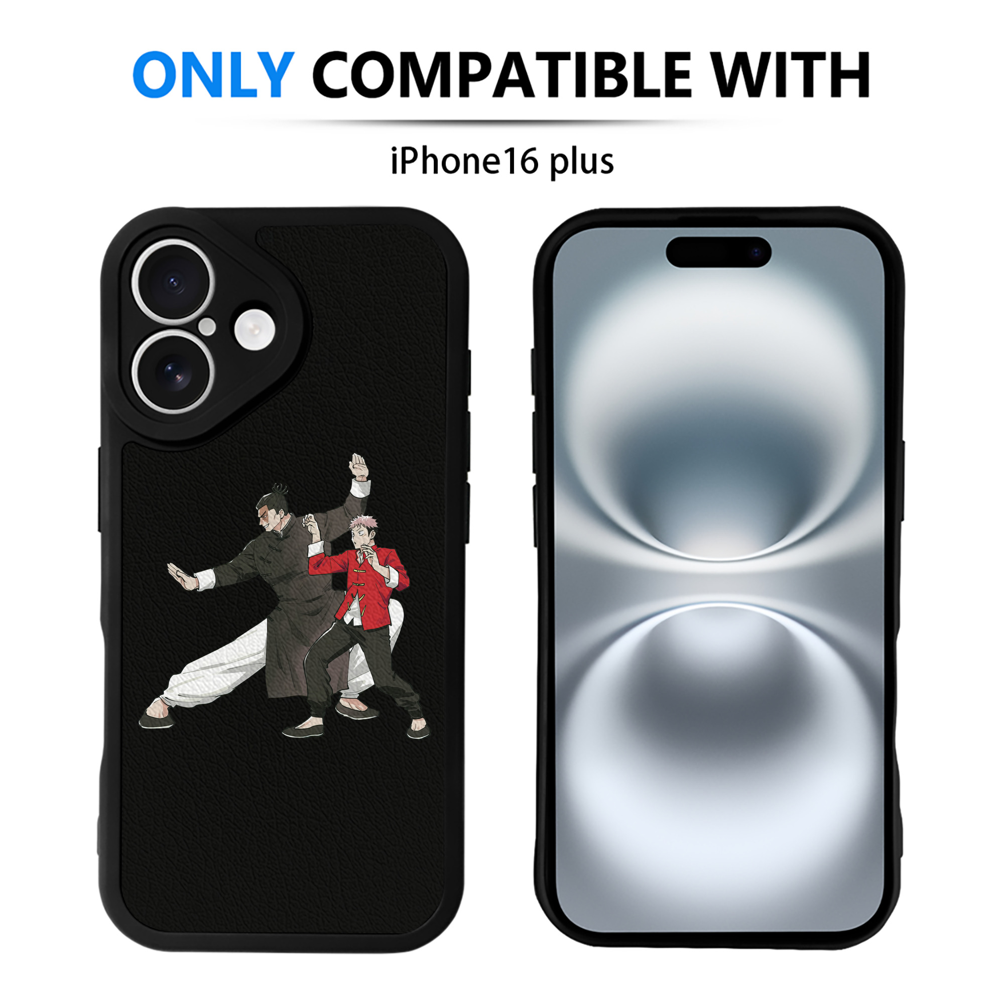 （画像用） 呪術廻戦 Jujutsu Kaisen 【iPhone 16シリーズ対応】シリコンスマホケース（レザー調） 材質：シリコン